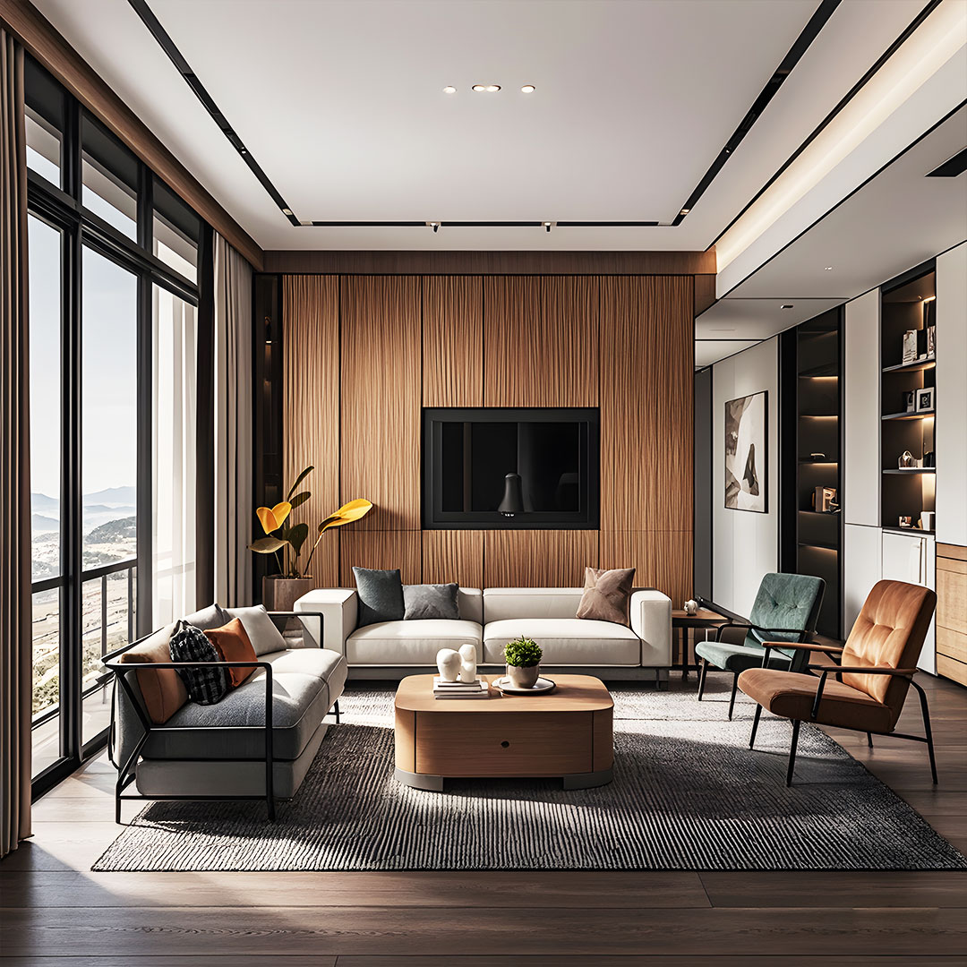 ZS06 ウェーブ テクスチャ パネル - 3D