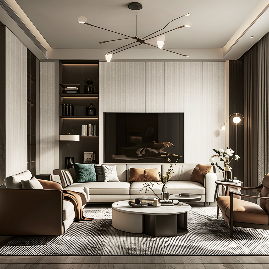 ZZ25 直線テクスチャ パネル - ライト ラグジュアリー